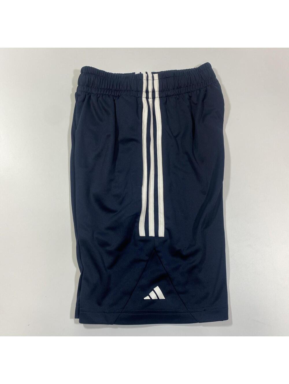New Men's Adidas AEROREADY 3-Stripe 9" Basketball Shorts Xs X-small Navy Blue